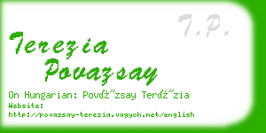 terezia povazsay business card